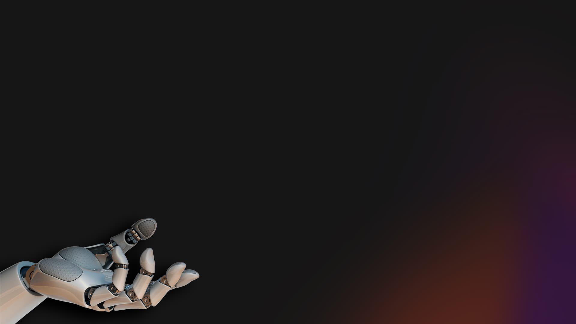 Robot hand background